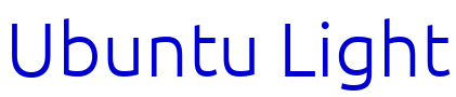 Ubuntu Light font